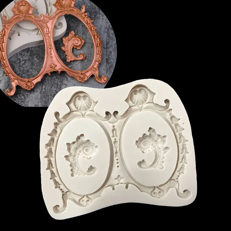 European Lace Shape Cake Fondant Mold Candy Chocolate Silicone Molds Biscuits Embossed Mould Decoration Baking Tools |