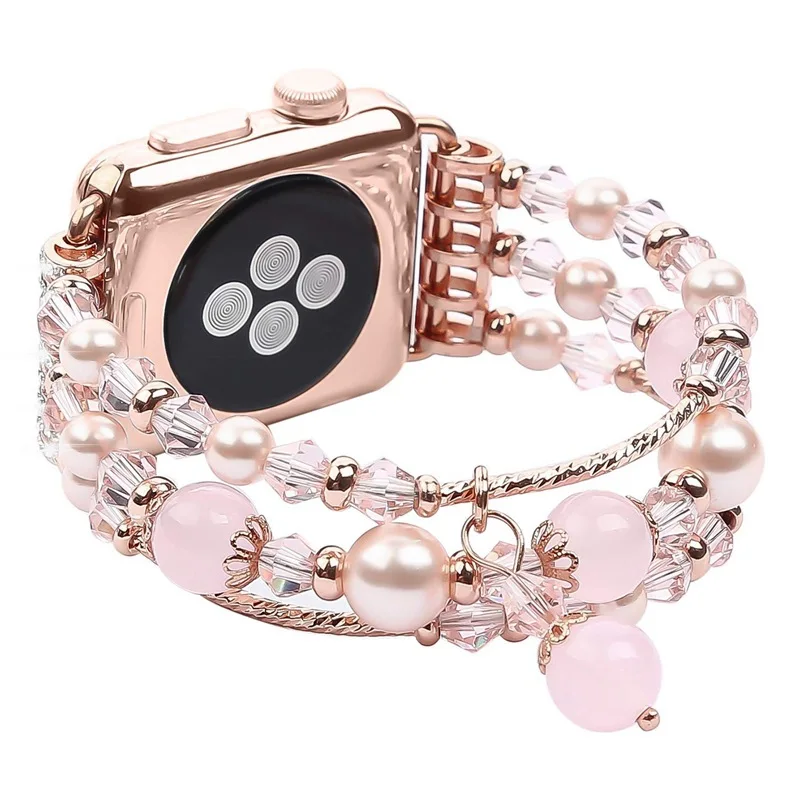 Rose Gold Ремешок на запястье для Apple Watch, смарт-браслет, браслет для iwatch, браслет 42 мм, 38 мм, ремень, умные аксессуары - Цвет: Rose Gold