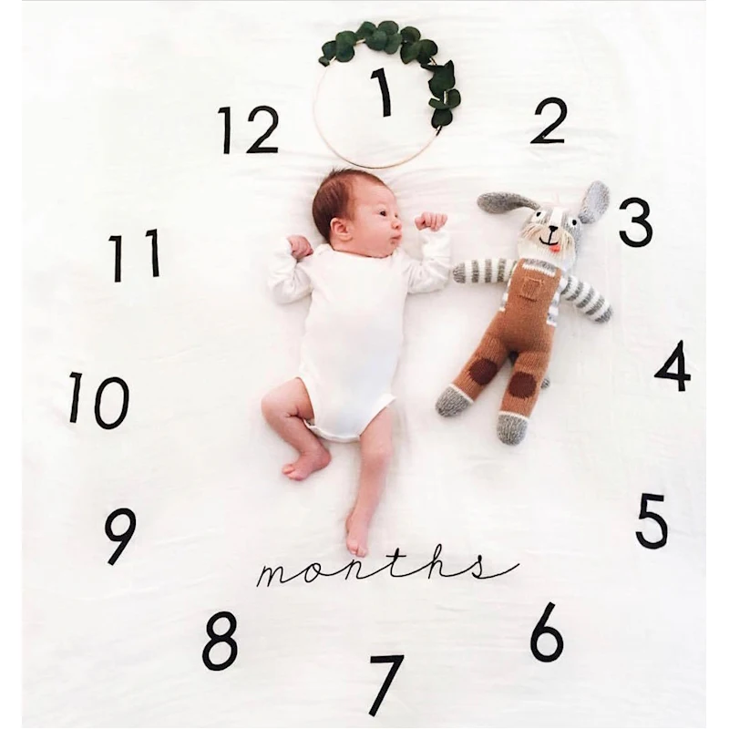 

Baby Blankets Swaddle Wrap Newborn Photography Props Bathing Towels Flower Printed Cute Baby Blanket Background Rug