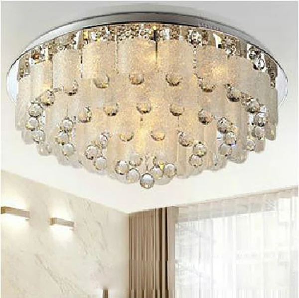 

Светодиодная роскошная хрустальная лампа низкого напряжения, плоский светильник для гостиной, спальни, лампа низкого давления E14 E 27 K9, хрус...