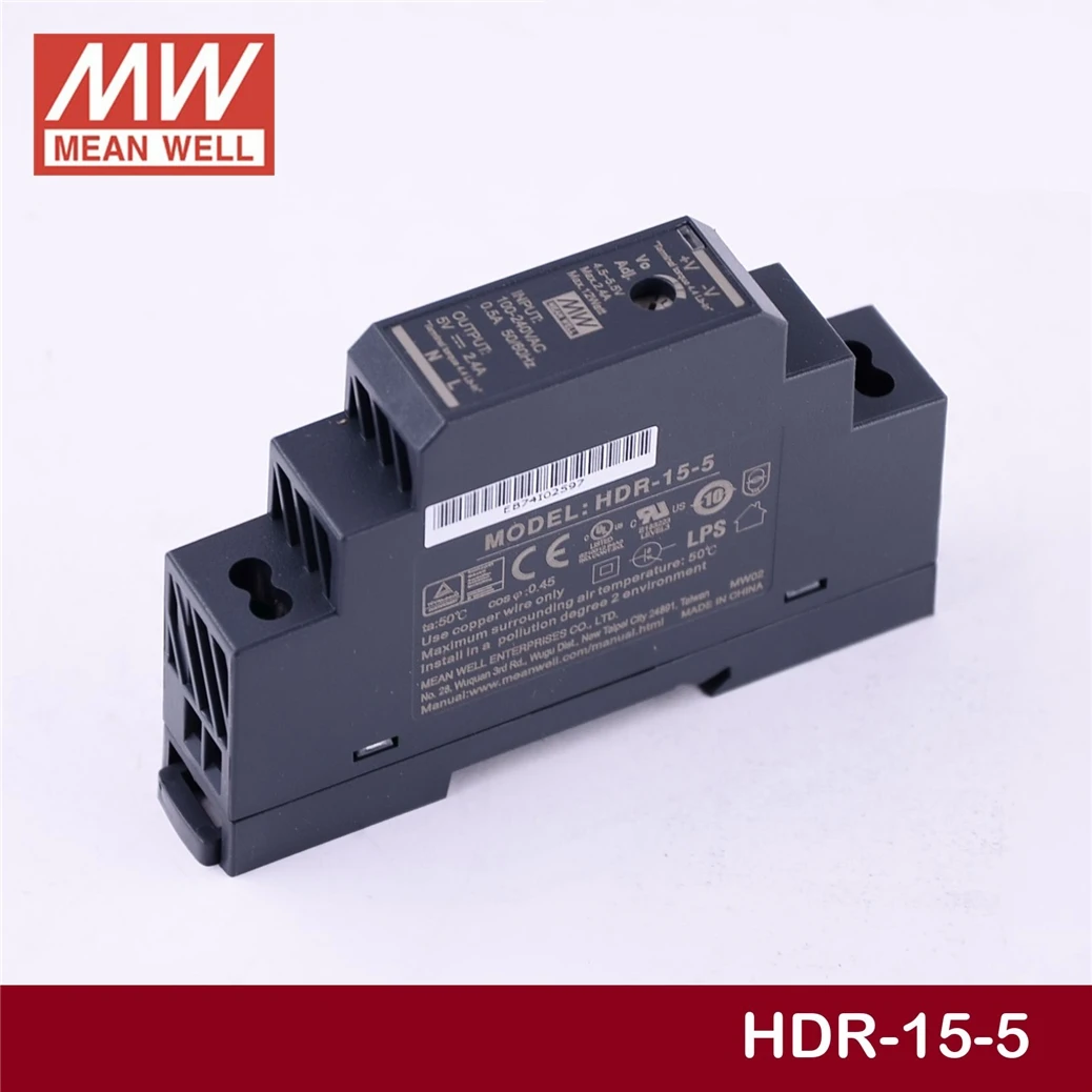 (Только 11 11) Средняя HDR-15-5 скважин (12 шт.) 5 в 2.4A meanwell HDR-15 15 Вт одиночный выход
