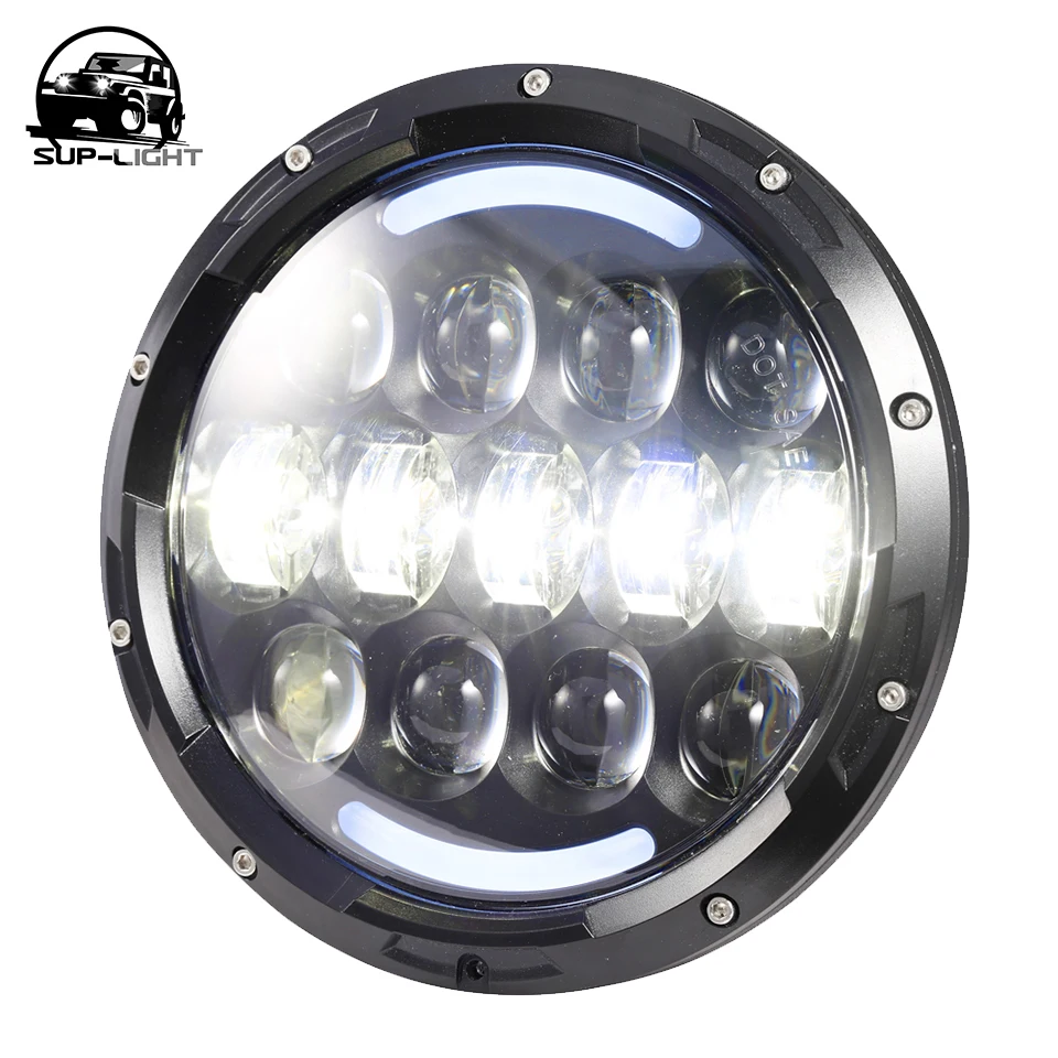 

(8 pieces/lot) 21*5w 105w 7 inch hi/lo beam led headlight with angel eye halo ring white amber turn signal for jeep wrangler