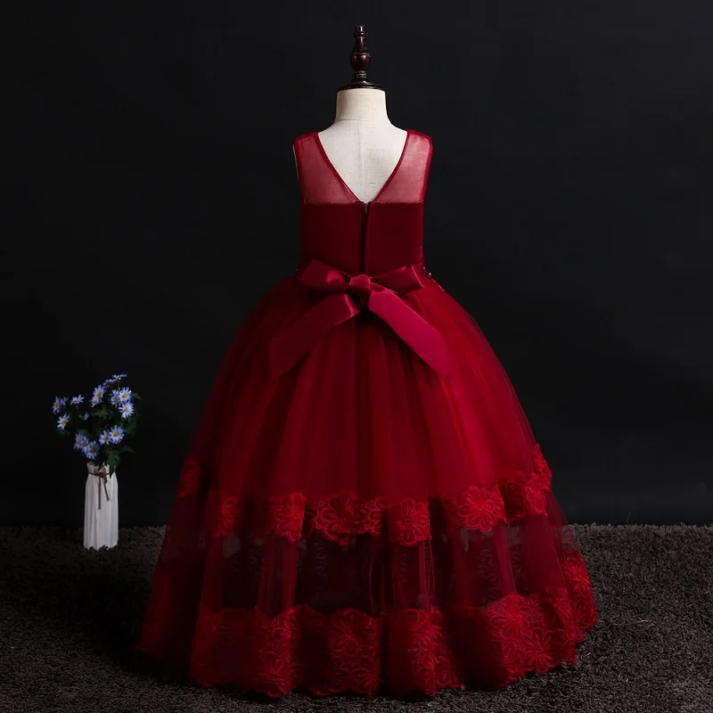 Детское платье с лепестками и цветами для девочек наряды подружки невесты