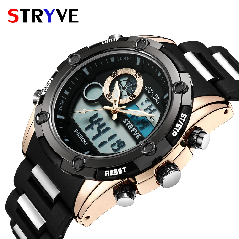 Часы наручные Stryve мужские с двойным механизмом роскошные брендовые
