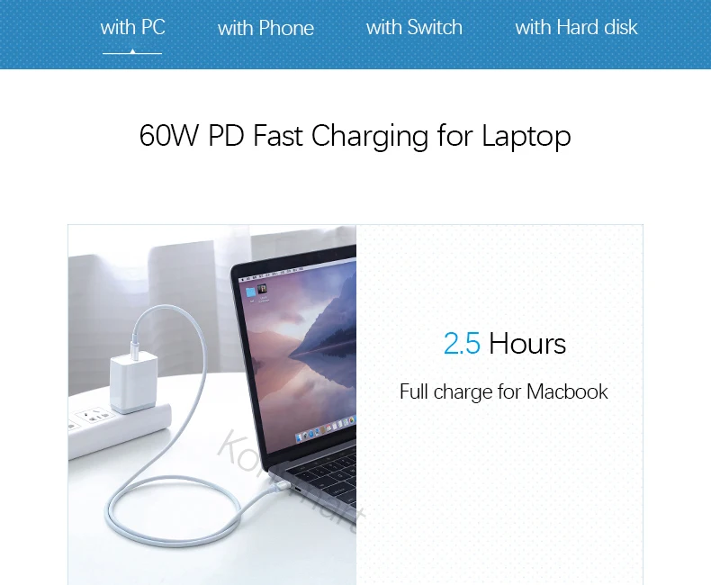 2 m PD Быстрая зарядка USB-C зарядный кабель для передачи данных для Apple iPad Macbook Pro samsung huawei Xiaomi Мобильный телефон usb type-C шнур питания