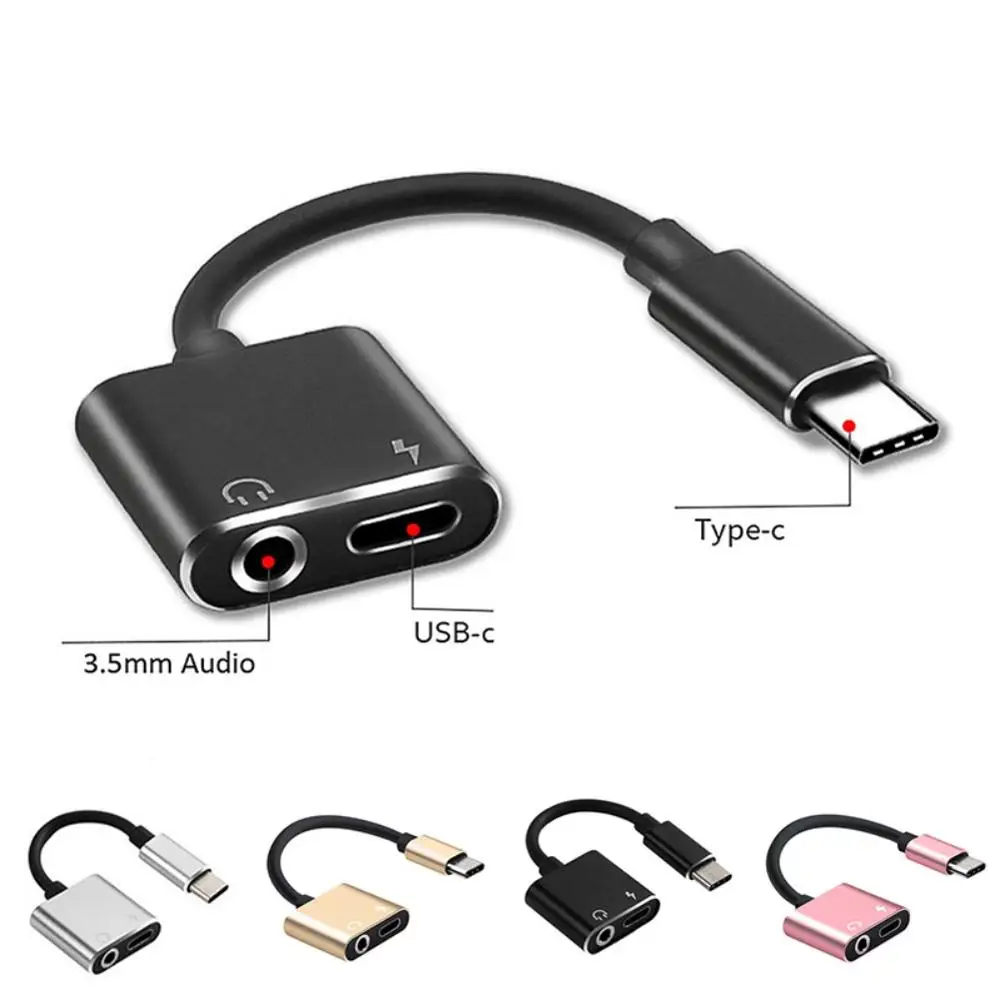 2 в 1 Type C до 3 5 мм разъем AUX аудио наушники USB адаптер зарядное устройство кабель для
