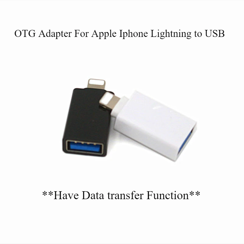 Адаптер OTG для Apple Iphone Lightning к usb порту клавиатуры мышь SD кардридер передача данных
