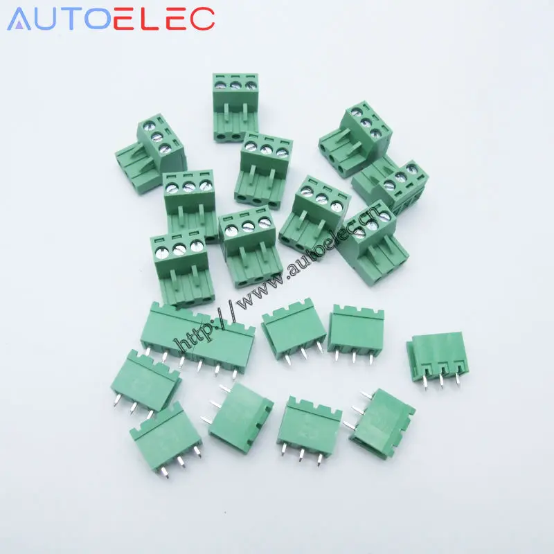 100X3P шаг 5 08 мм PCB электрический винт клеммные блоки соединитель мужской и женский