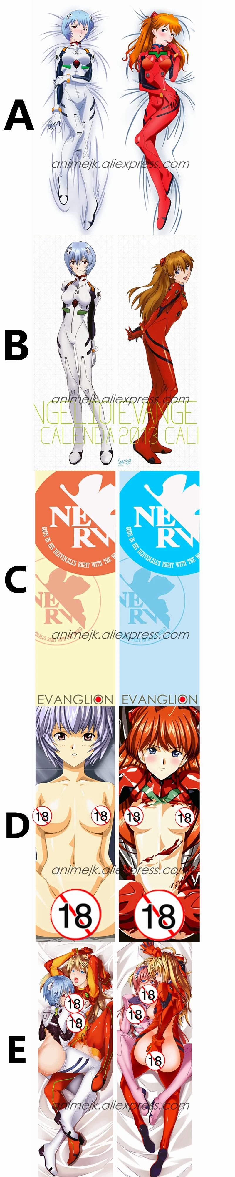 Аниме Neon Genesis Evangelion Ева АСУКА Langley Souryuu Ayanami Rei Makinami Mari Illustrious Dakimakura наволочка