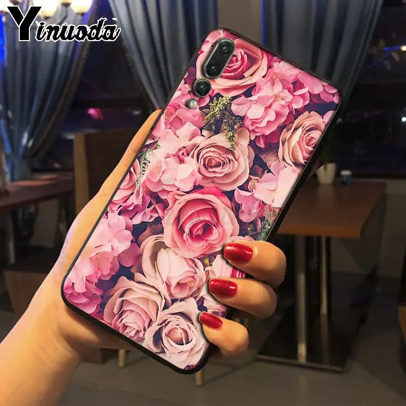 Yinuoda розовый цветок пион на вазе Мягкий силиконовый чехол для телефона huawei p20 pro