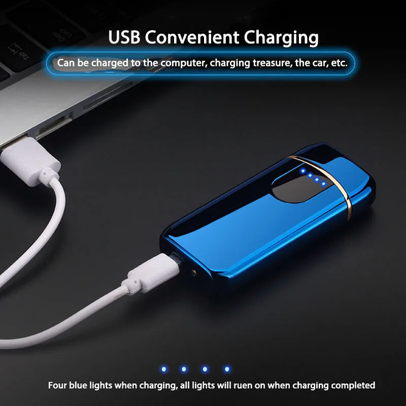 2018 новый электронный usb зажигалка импульсный двойной ветрозащитный