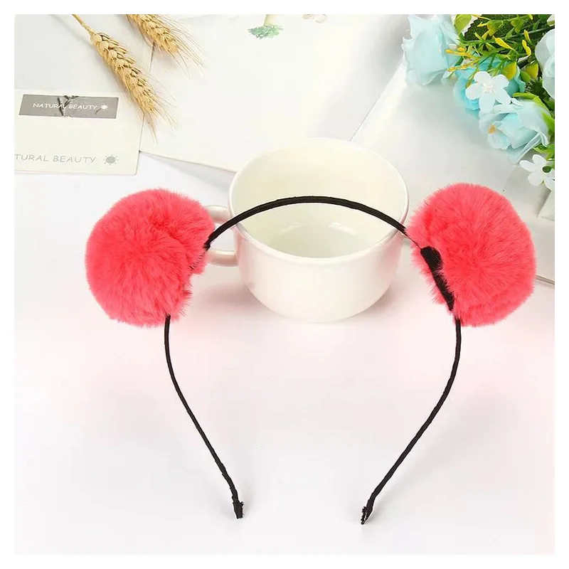 Милый обруч для волос с помпоном девочек повязка на голову милых девушек и женщин