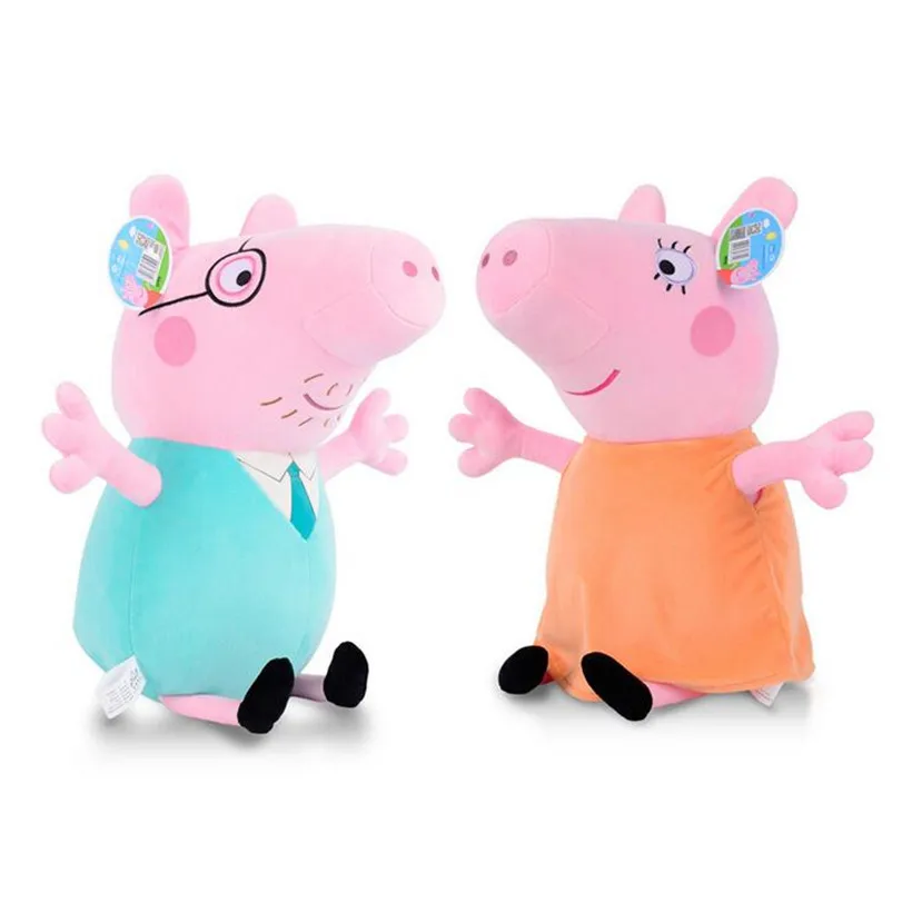 Качественные товары, Оригинальная кукла Peppa Pig 19 см и кошелек Peppa 16 см, школьная сумка, мультяшный талисман, плюшевая игрушка для девочек