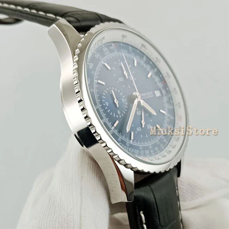 46 5 мм синий механизм: Япония Seiko кварцевые Masculino часы Роскошный топ мужская мода