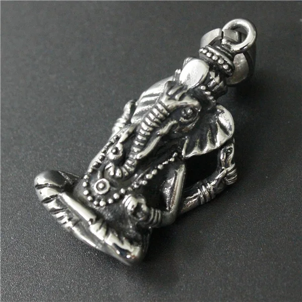 Мужская подвеска из нержавеющей стали с эффектом полировки в виде слона как у