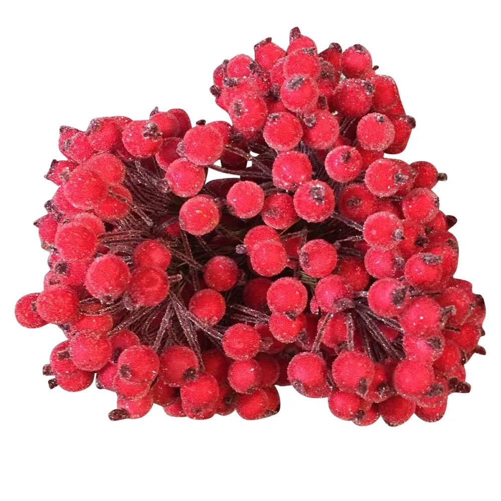 Red Berry Искусственные цветы к Рождеству пена матовые фрукты ягоды украшения DIY аксессуары домашний причудливый орнамент елки - Цвет: Red Berry