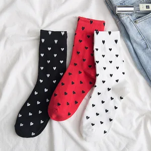Осенне-зимние новые женские полностью хлопковые модные носки трех цветов в японском стиле с надписью Love, оптовая продажа с завода