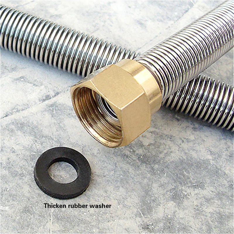 1/2 Inch Faucet Joint Stainless Steel Plumbing Pipe / Bellows Water Heater Toilet Inlet Two Female Compression Threads | Обустройство