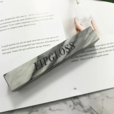 white marble Различные стили губная помада туба глазурь для губ Упаковка Крафтовая бумажная коробка Подарочная бумажная доска коробки для клапанных трубок 2x2x12 см - Цвет: white marble