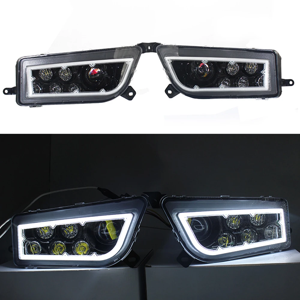 Светодиодный фонарь Angel Eyes ATV UTV в сборе с кольцами DRL Halo красный желтый зеленый