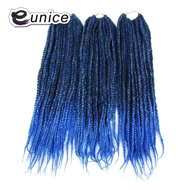 Eunice Hair 1" 24" дюйма 100 г/шт. синтетический Омбре плетение волос Плетение Парик Косы наращивание волос черный фиолетовый ошибка