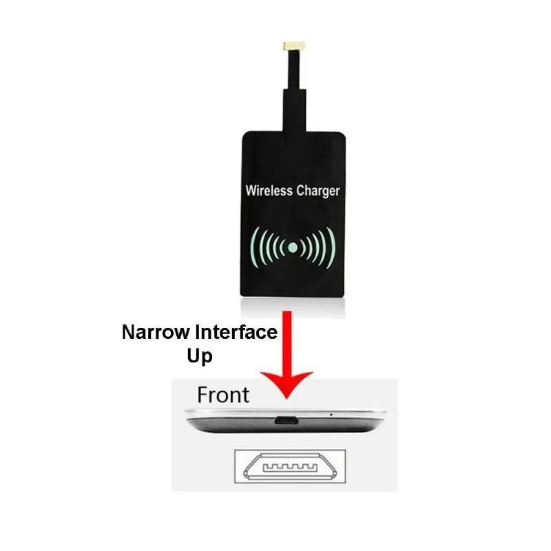 Android receiver Зарядных порта USB для автомобиля Автомобильное крепление быстро Qi Беспроводной Зарядное устройство для iphone xs max X XR 8 type-c Беспроводной приемное устройство для беспроводной зарядки для samsung Note 9 S9 S8 - Тип штекера: Android receiver