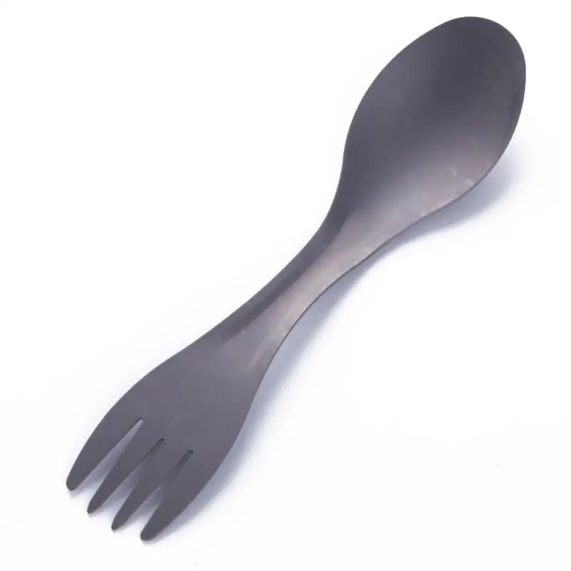 YYEDC чистый Титан spork кемпинговая вилка Титановая Ложка Нож комбинированный Походный для пикника для выживания походная посуда вилка Посуда