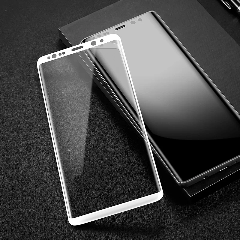 Baseus 3D Edge закаленное стекло для samsung note 8 Edge Защитная пленка для экрана для samsung Galaxy note8 полная защитная стеклянная пленка - Цвет: white