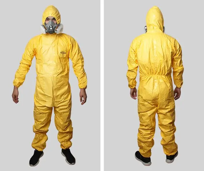DuPont C Type 3 High Concentration Chemical Protective Clothing Strong Acid Alkali Pesticide Paint Toxic Dust Safety Work Suit