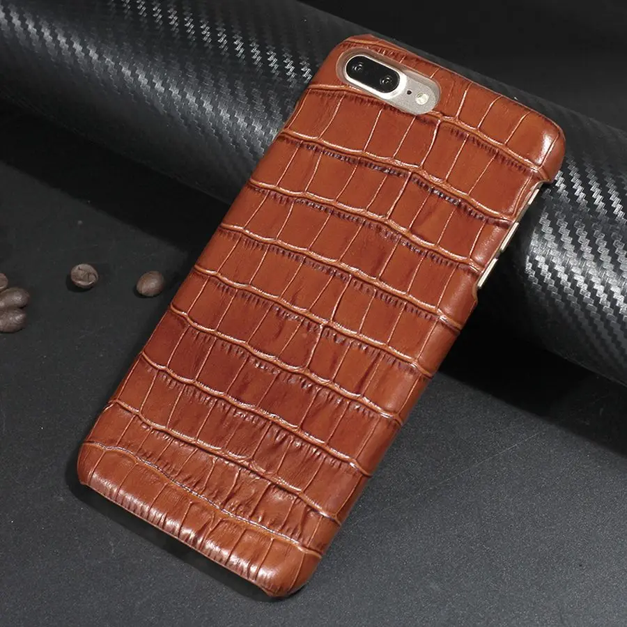 Чехол накладка из натуральной кожи для Apple iPhone 7 Plus с крокодиловой текстурой|leather