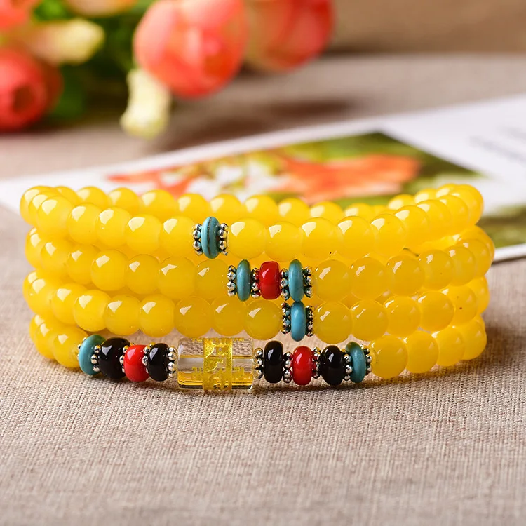 can choose Colour 108 pieces of Buddha beads 6mm hand string six words mantra circle couple bracelet | Украшения и аксессуары