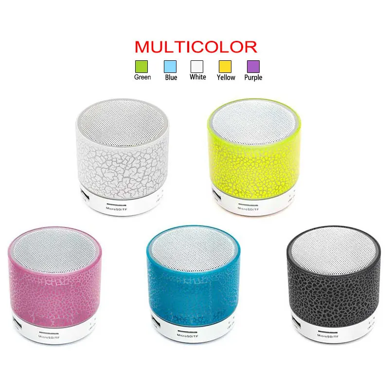 Портативный Мини Bluetooth динамик s беспроводной Hands Free светодиодный динамик TF USB FM звук музыка для iPhone X samsung мобильный телефон