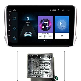 9 дюймов 2.5D ips Закаленное HD мультисенсорный экран Android 8,1 NAVI для peugeot 2008- с Bluetooth USB wifi Поддержка SWC - Цвет: 308 power plug