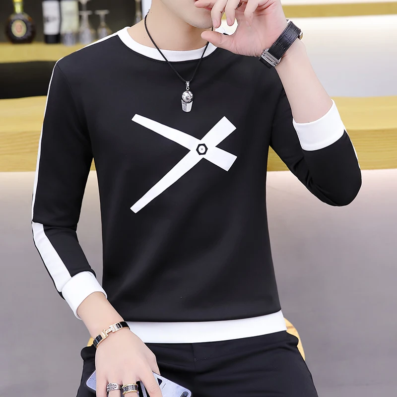 

Men's Long Sleeve T-shirts and Boys'New Autumn Clothes in Spring and Autumn of 2019