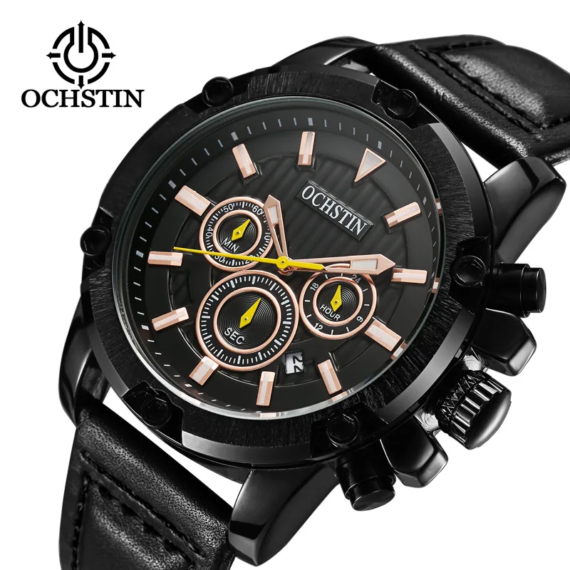 OCHSTIN брендовые многофункциональные 6 pin спортивные мужские часы крутые