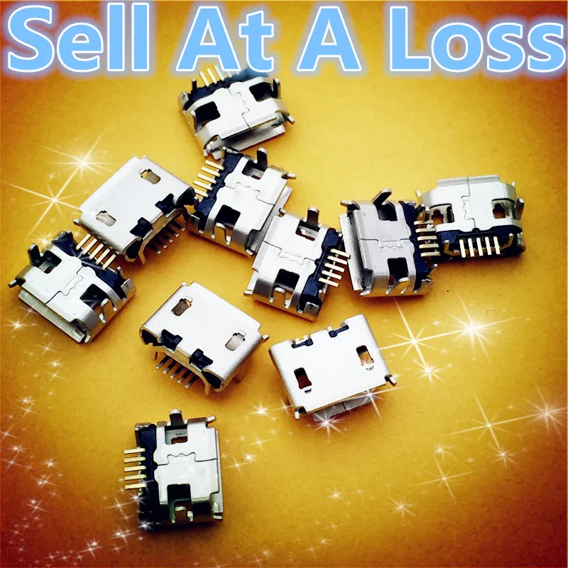 

10 шт. G32 Micro USB 5-контактный длинный гнездовой разъем, разъем типа OX Horn, вьющийся рот для зарядки хвоста