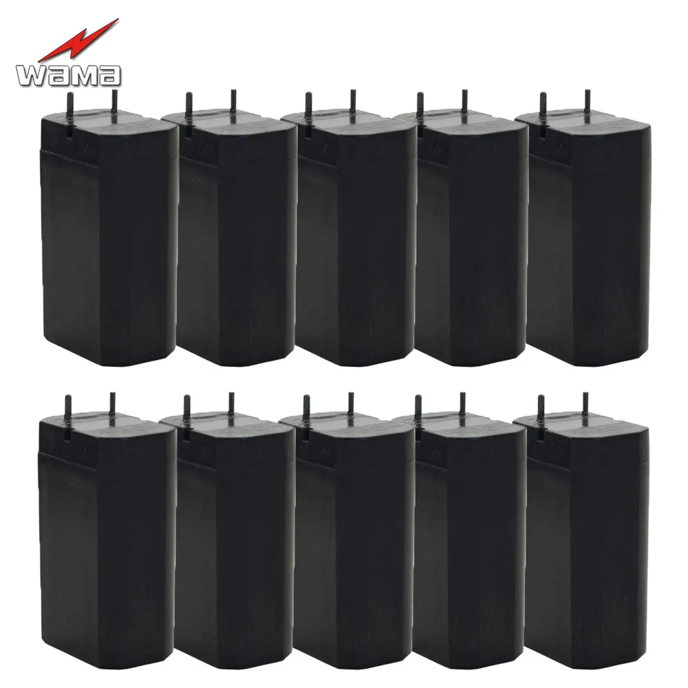 10pcs/lot Wama New 4V 1000MAH Lead-Acid Rechargeable Storage Batteries Electric Lamp Flashlight Mosquito Swatter Battery 3D32