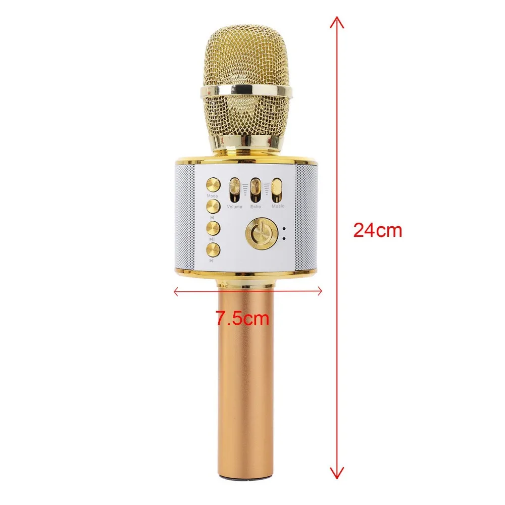 Профессиональный караоке микрофон ручной Bluetooth беспроводной плеер с микрофоном