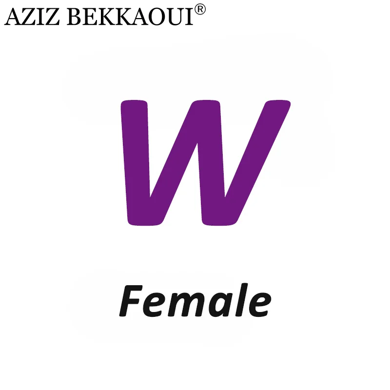 Female W AZIZ BEKKAOUI Лето O-W дропшиппинг любовь подарок пара ювелирных изделий для женщин мужчин Любовь Сердце ювелирные изделия подарок на день Святого Валентина - Окраска металла: Female W