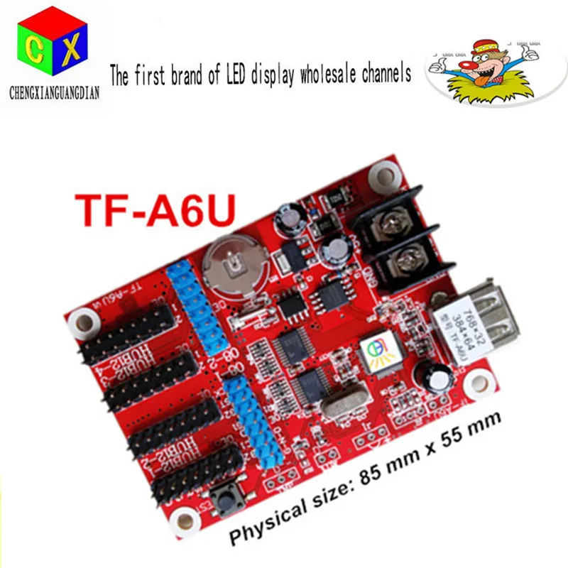 Cartão de Controle de Display Conduziu o Sinal de Rolagem Sinal em Movimento Full Color Interface Tf-a6u Tf-a5u Levou Controller Card Led Usb