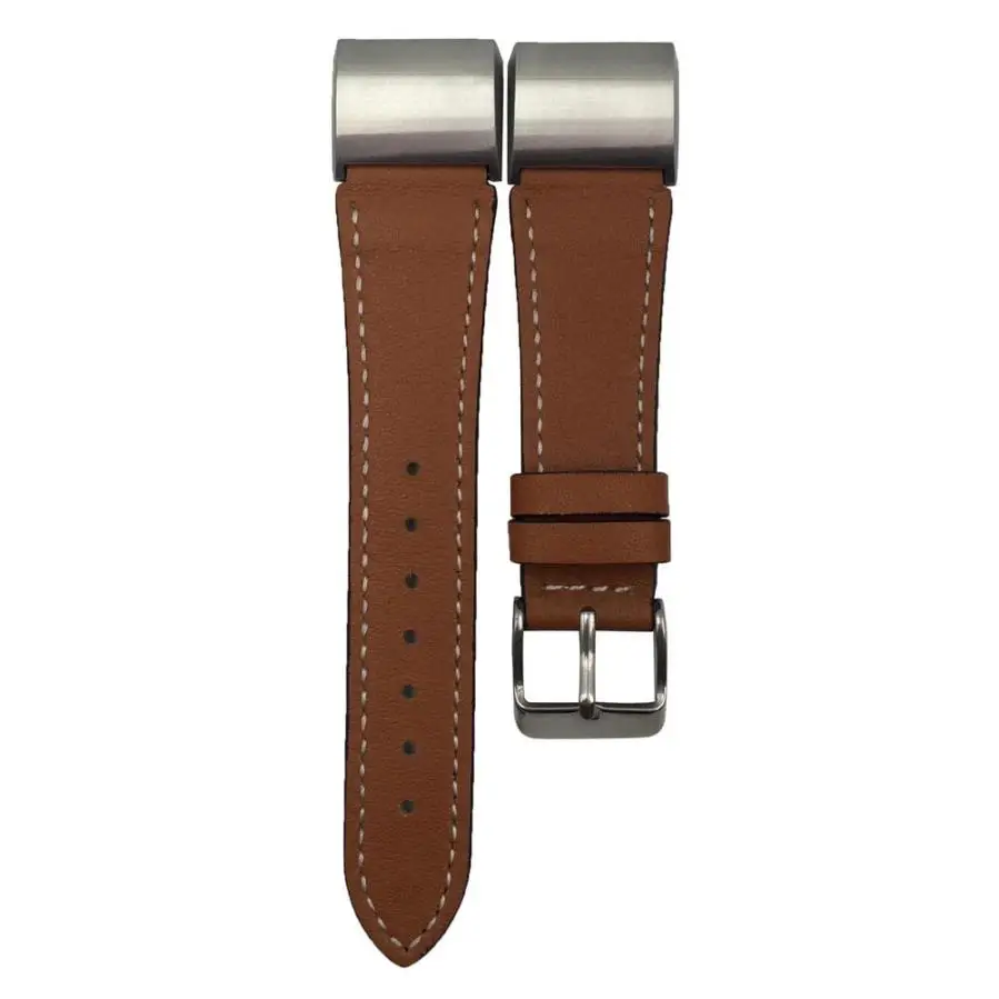 Brown Ремешок из натуральной кожи для Fitbit Charge2 Смарт браслеты сменный ремешок для часов для Smart Charge 2 Смарт-браслет - Цвет: Brown
