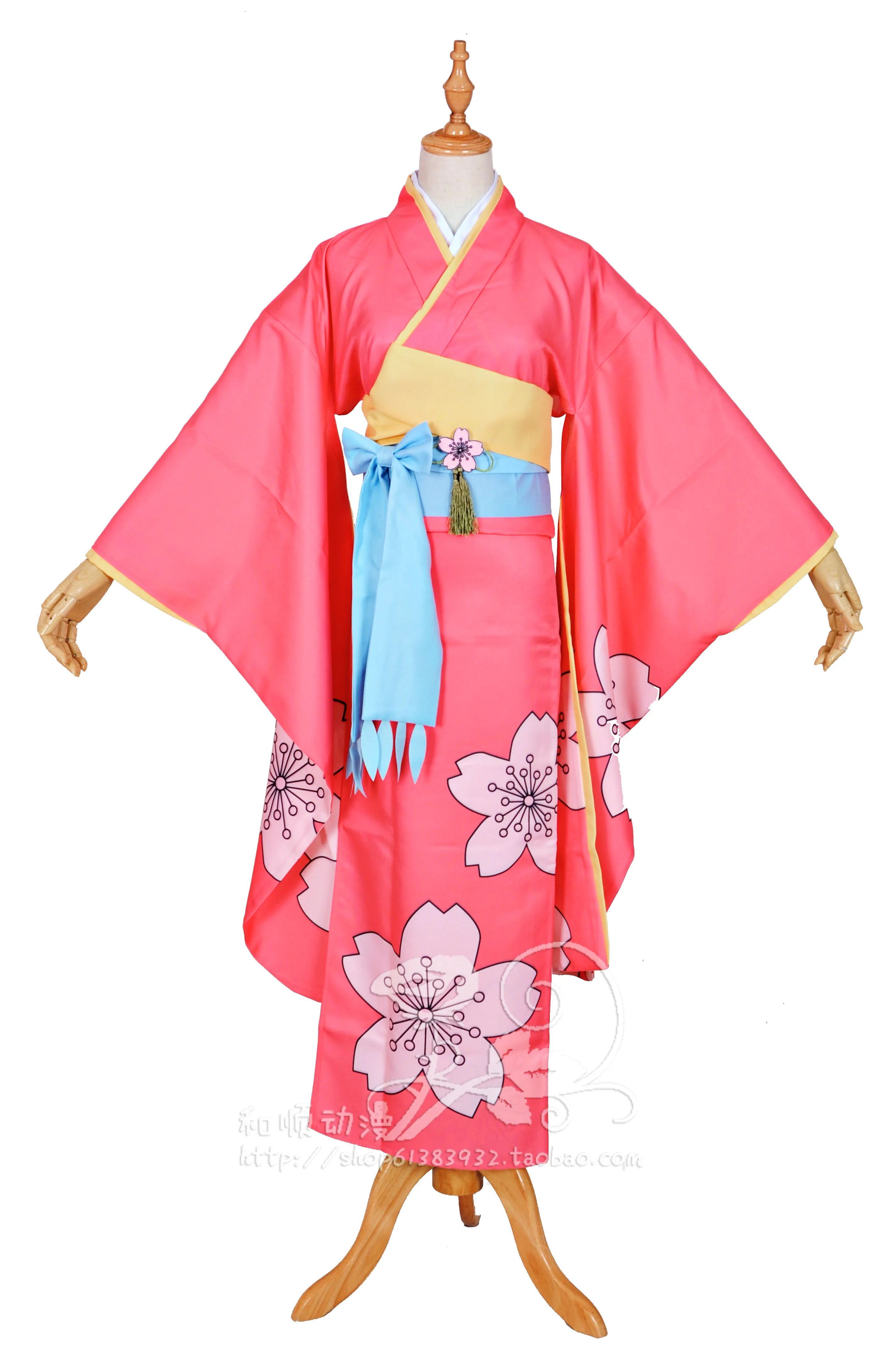 

Hot Anime Card Captor Sakura Cosplay KINOMOTO SAKURA Cos Halloween Party Cos Women's Japanese sweet Print kimono Costume