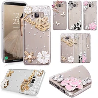 luxury glitter bling flower rhinestone diamond crown phone case for samsunga10 a20 a21 a31 a32 a22 a50 a60 a80 a51 a52 a71 a81