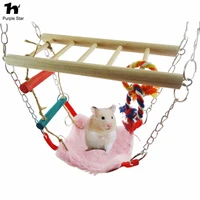 purple star parrot bird toy suspended cages nest shed swing bedroom hamster squirrel hammock wood climbing ladder pet perches