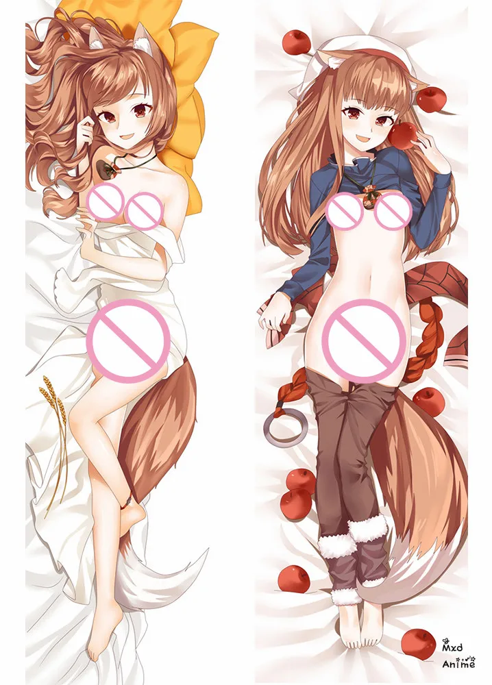 

Japanese Anime Spice and Wolf Dakimakura characters sexy girl Holo otaku Dakimakura throw pillow cover Hugging Body pillowcase