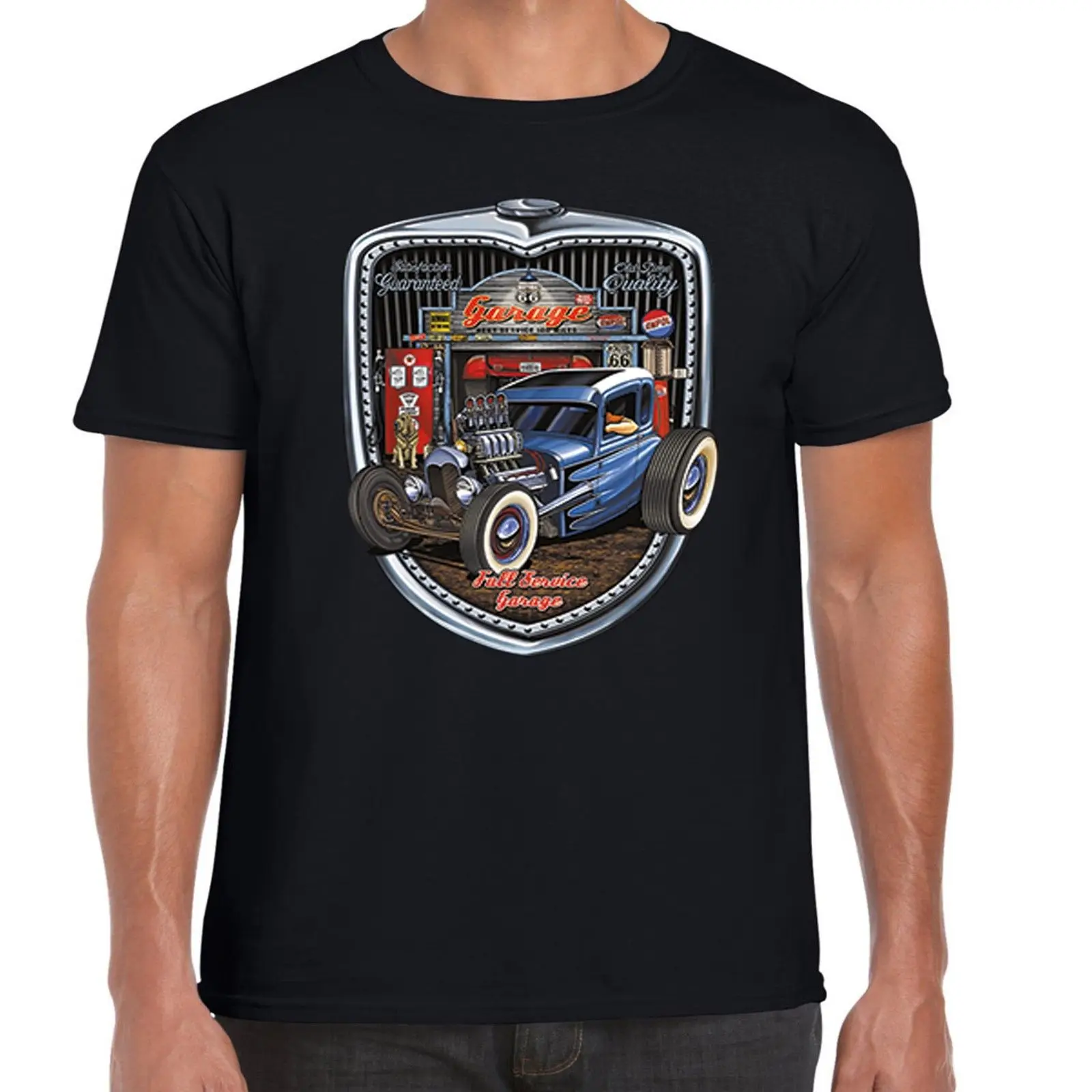 2019 Funny Hotrod 58 Mens Hot Rod T Shirt Rat Rockabilly Vintage Clothing Car Gift Idea 29 Unisex Tee | Мужская одежда