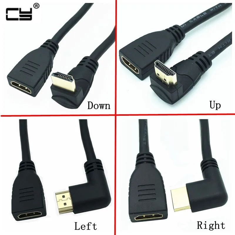 

4K*2k 60Hz HD HDTV 2.0v Up Down Left Right 90 Degree Angled HDTV 2.0 A male to female extension15cm cable HD 60cm-180cmMI2.0