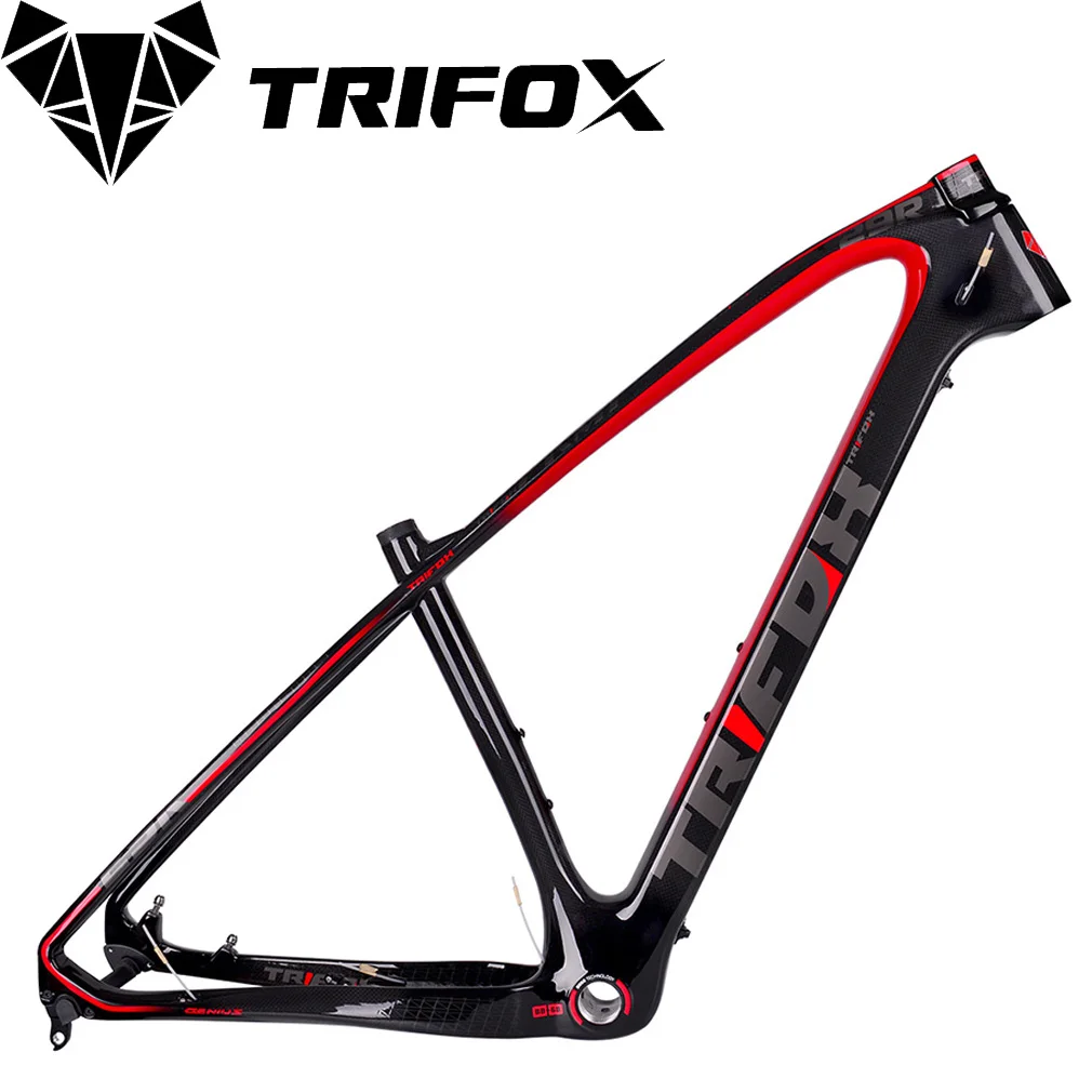 TRIFOX рама карбоновая для горного велосипеда mtb 27,5/29er 31,6 мм MTB карбоновая рама для горного велосипеда используется для гонок - Цвет: Red