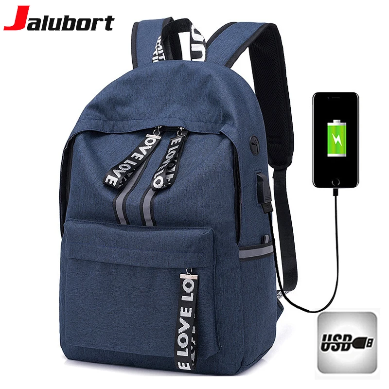 Jalubort Новая мода USB ноутбук рюкзаки 2018 женщин мульти функциональный школьный