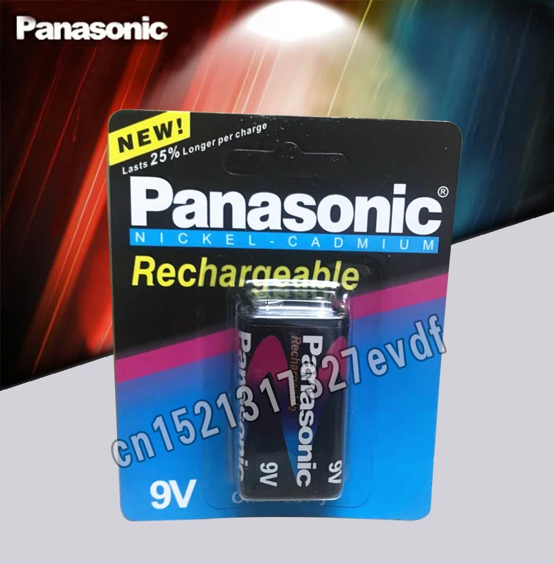 Оригинальные Panasonic 9 В 220 мАч 6F22 Ni-CD Перезаряжаемые батареи